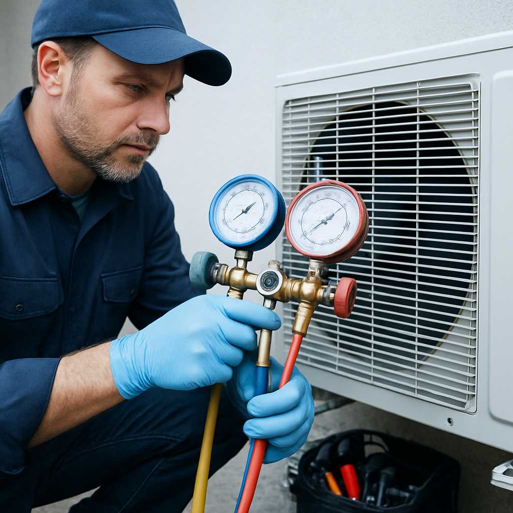 Técnico realizando manutenção